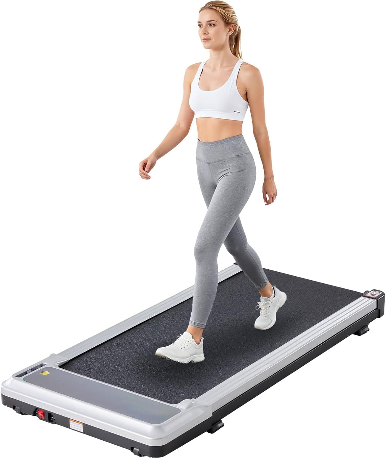 Sweetcrispy Compact Treadmill for Small Spaces, Quiet Under-Desk Walking Pad, Slim & Portable Design for Home Office Workouts, Easy to Store
