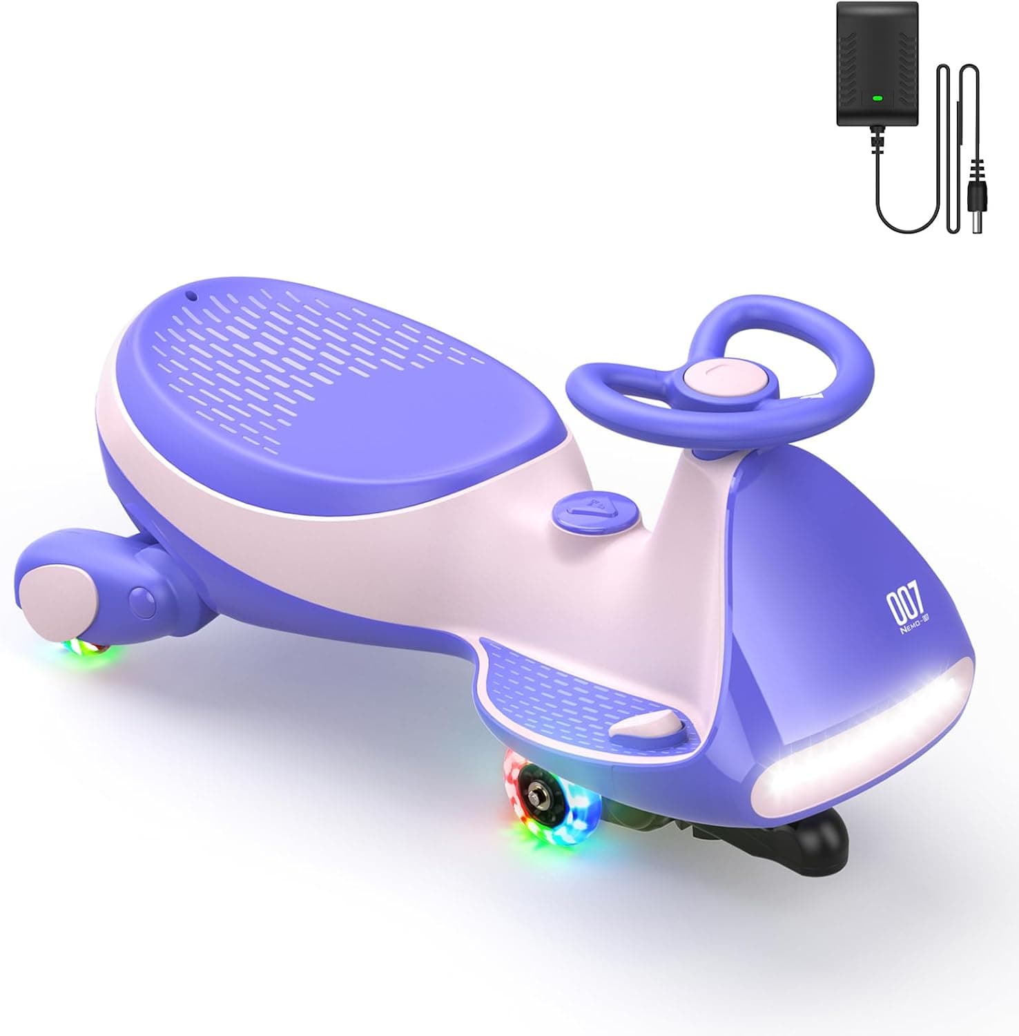 FanttikRide N7 Pro Electric Wiggle Car with Pedal, Rechargeable Battery, CyberWiggle, 2 in 1 Swing Car, 2 Speeds Max 4 Mph