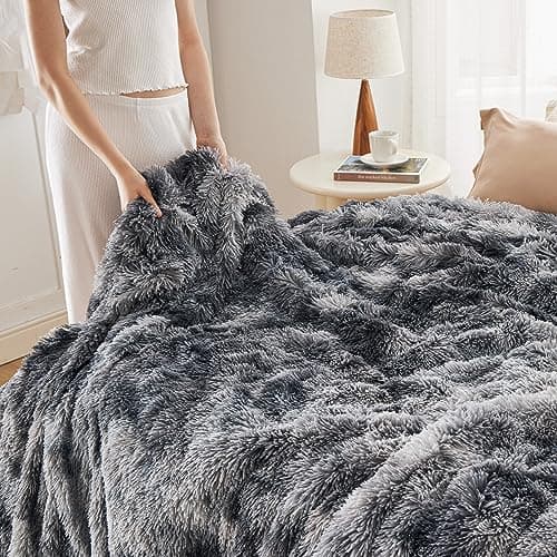 Bedsure GentleSoft Fluffy Fuzzy Faux Fur Throw Blanket for Couch, Soft Sherpa Fleece Cozy Gifts for Women, Plush Bed Blanket Room Decor for Men, Thick Warm Teen Gifts Winter Beddin thumbnail 7