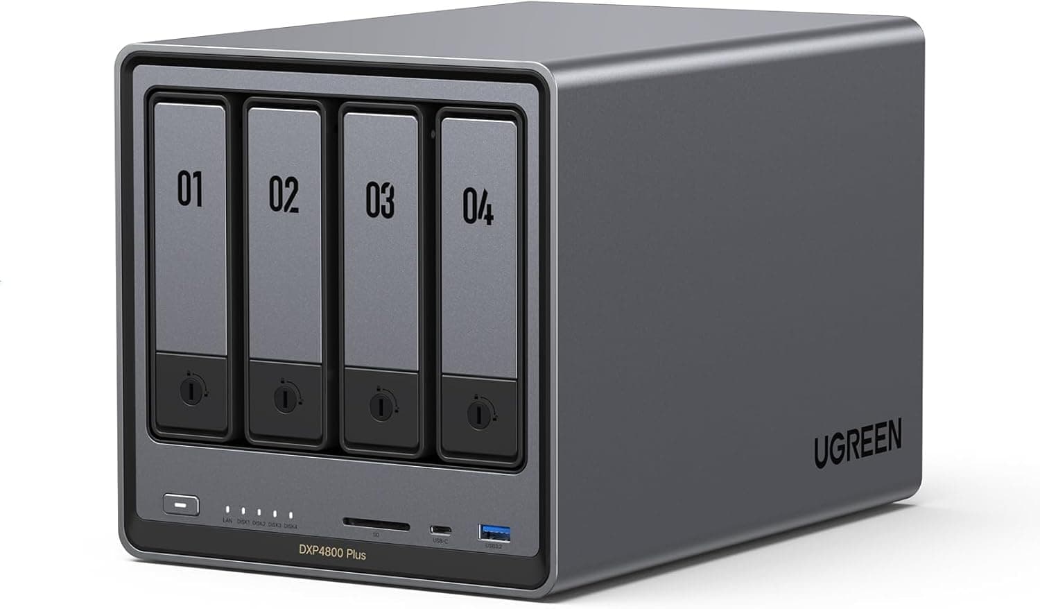 UGREEN NASync DXP4800 Plus 4-Bay Desktop NAS, Intel Pentium Gold 8505 5-Core CPU, 8GB DDR5 RAM, 128G SSD
