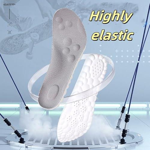 Insoles for Women man,Cloud Soles for Men Women,4D Cloud Soles for Men,Anti Fatigue, Shock Absorption, Foot Pain Relief (Gray, XL) thumbnail 5
