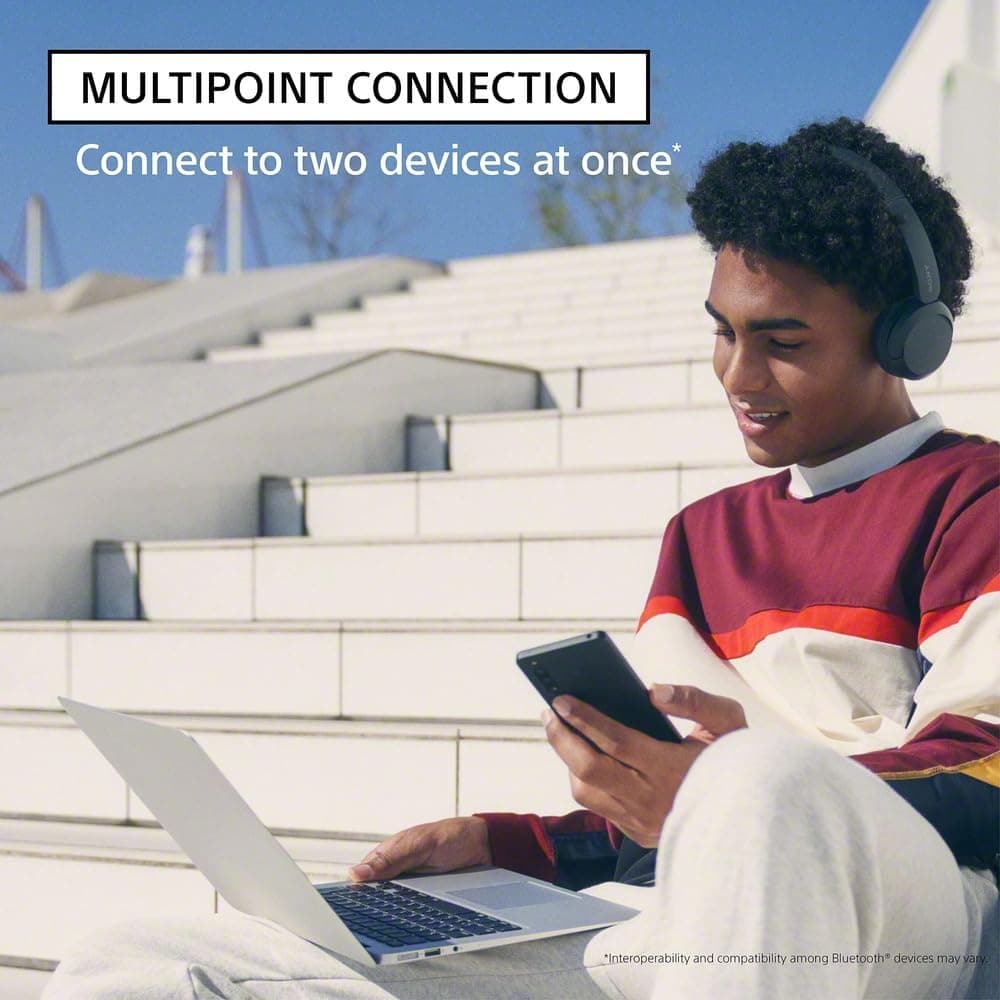 Miniatura de Sony WH-CH520 Wireless Headphones Bluetooth On-Ear Headset with Microphone and up to 50 Hours Battery Life with Quick Charging, Cappuccino 3