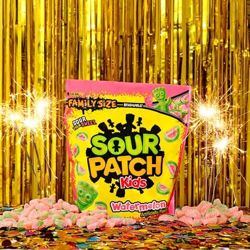 (S&S) SOUR PATCH KIDS Watermelon Soft & Chewy Gummy Candy, Family Size, 1.8 lb thumbnail 8