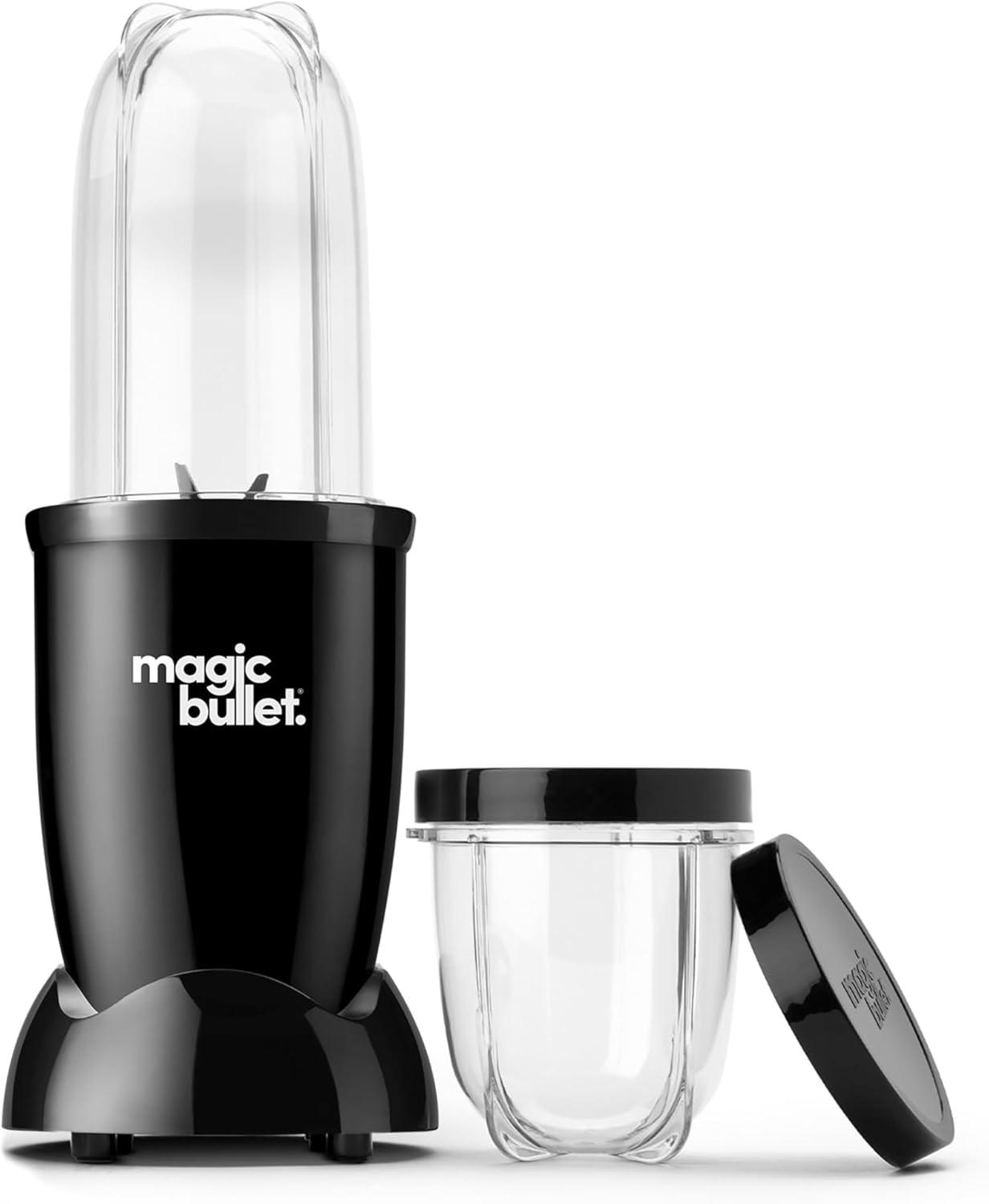 Magic Bullet® Blender Set, 7-Piece Set, 250W Blender and Food Processor, 2 Blending Cups, Cross Blade, Compact Design