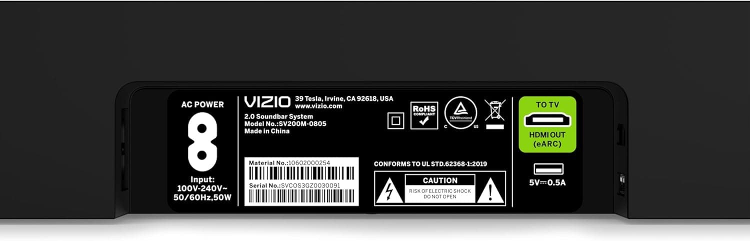 VIZIO 2.0 Soundbar w/Dolby Atmos & DTS:X, Bluetooth Speaker, QuickFit™ Compatible