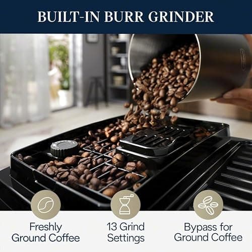 De'Longhi Magnifica Start Automatic Espresso Machine with Auto Milk Frother & Built in Grinder - 5 One-Touch Recipes, Easy-to-Clean, Home Barista Coffee Maker for Lattes, Cappuccin thumbnail 4