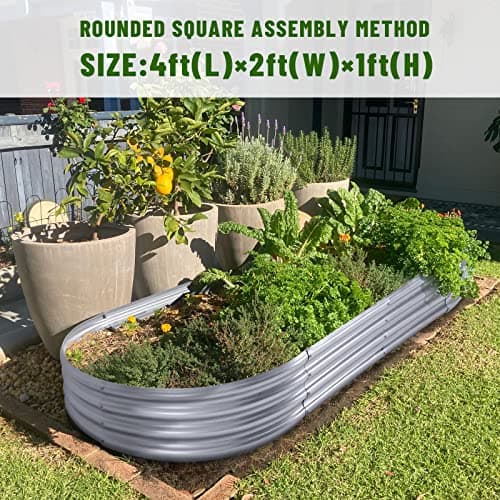 Miniatura de Huerto Elevado Ovalado Galvanizado Land Guard para Vegetales 3