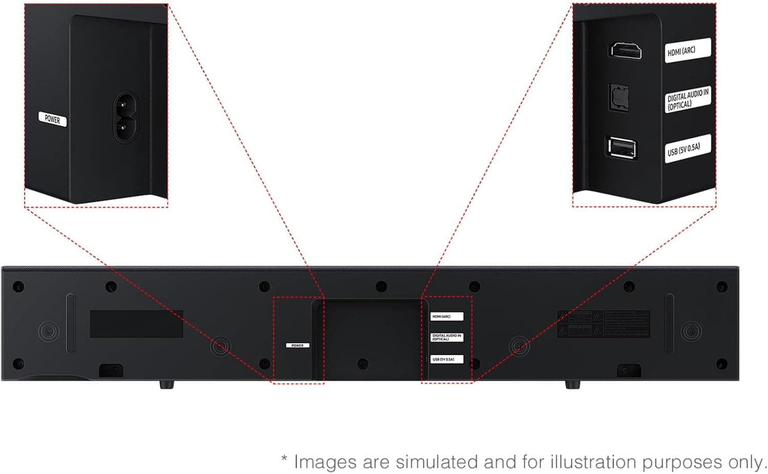 Samsung B-Series Soundbar HW B400F 2.0 ch Soundbar with Built in Subwoofer (2025 Model) One Remote Control
