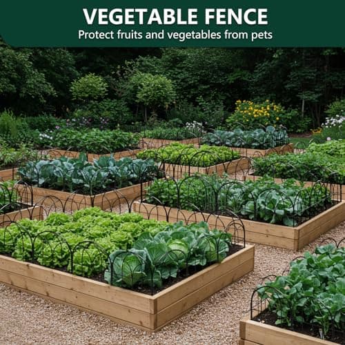 Set de 19 Paneles de Cerca Decorativa para Jardín, Anti-Animales