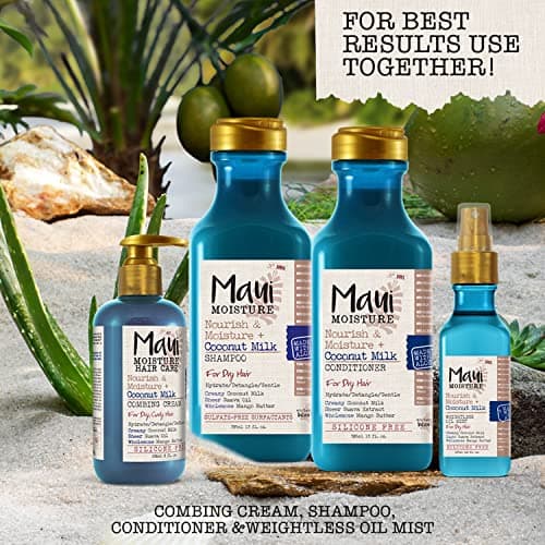 Acondicionador Maui Moisture Leche de Coco Nutre & Hidrata para Rizos, Sin Siliconas/Parabenos, 13 fl oz
