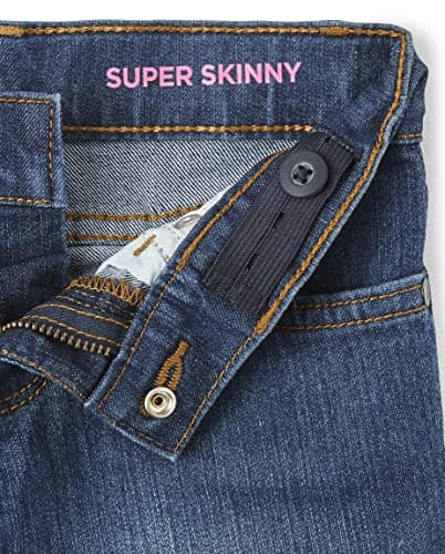 The Children's Place Girls Super Skinny Jeans,Black Wash/Lt Indigo/Victory Blue Wash 3 Pack,6X/7
