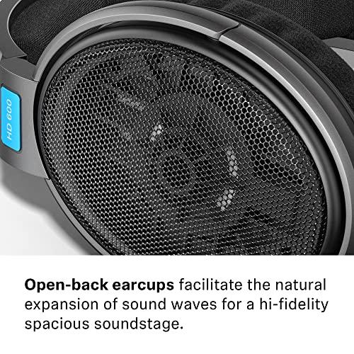 Sennheiser HD 600 - Audiophile Open-Back Dynamic Wired Headphones Over Ear with Natural Soundstage and Premium Comfort for Music Lovers, Open Metal Earpiece Covers, Black thumbnail 3