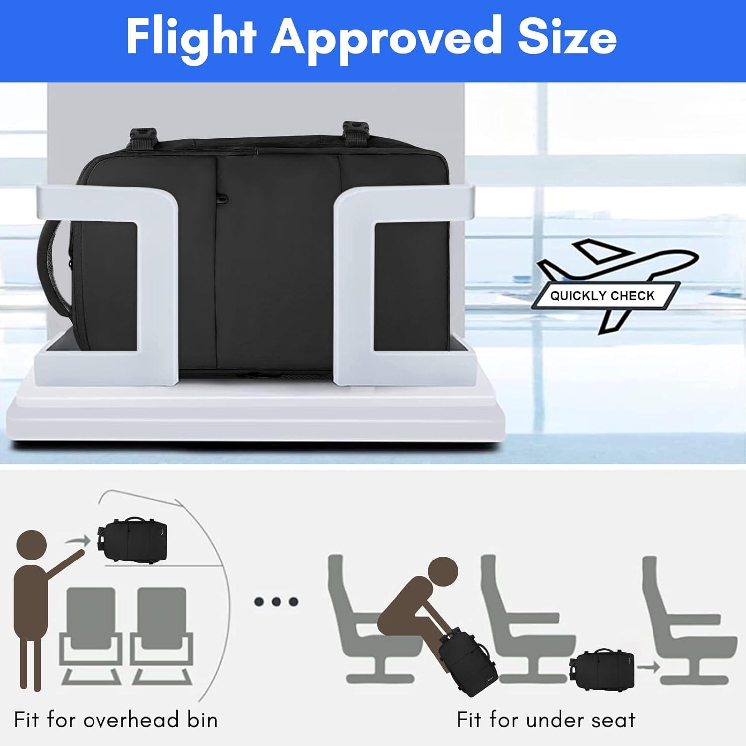 Taygeer Travel Laptop Backpack for Men Women, Airplane Approved Travel Backpack Suitcase with Usb Charging Port, Lightweight College 35l Luggage Bag 15.6inch Laptop Mochila