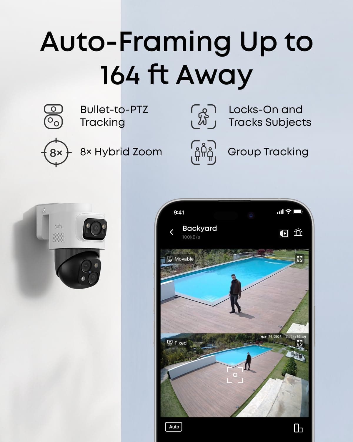 eufy PoE NVR Security Camera System S4, Power Over Ethernet, Wired, 24/7 Recording,Up to 16CH, 2TB HDD, 2 Bullet-PTZ Cams, 2 Turret Cams, 360° PTZ