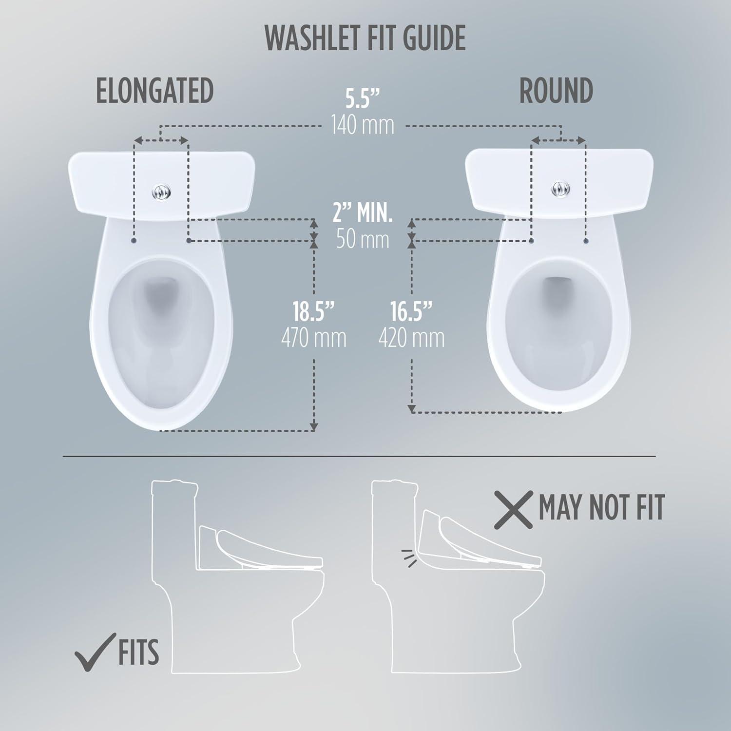 Asiento Bidet Electrónico TOTO WASHLET S2 con Calentamiento Instantáneo, PREMIST y EWATER+