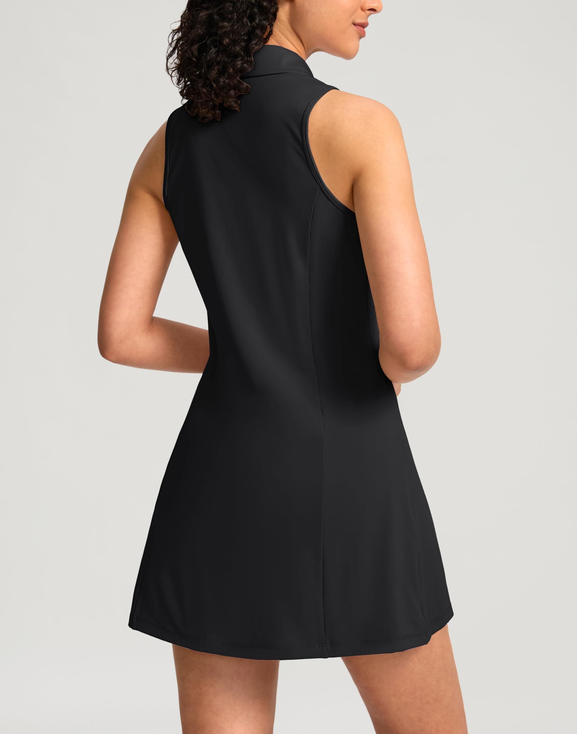 Vestido Deportivo Soothfeel Sin Mangas con Shorts y Bolsillos para Mujer