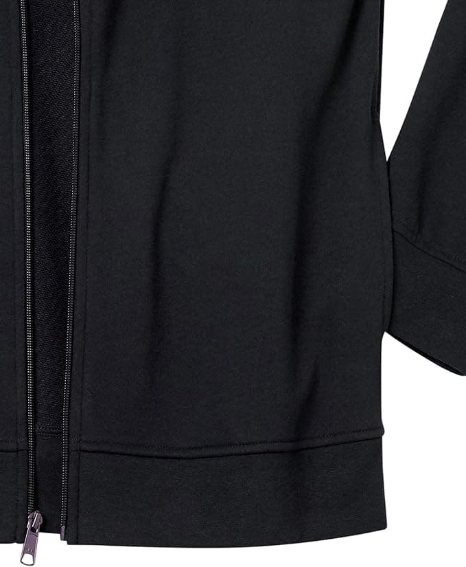 Amazon Essentials Men's Zip Up Sweatshirt, Lightweight French Terry, Mock Neck, Black, Medium