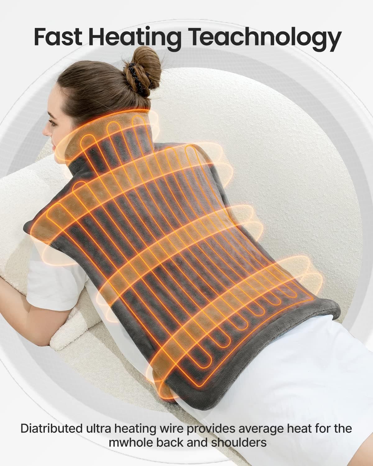 Miniatura de RENPHO Electric Heating Pad for Back, FSA Eligible Items Only List, Large Heat Pad for Neck Shoulders 3