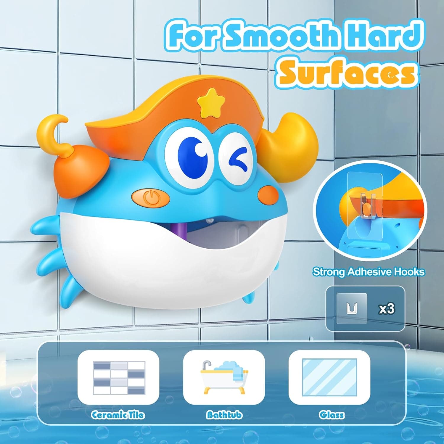 Miniatura de Bath Toys,Light Up Baby Bath Toys Bath Bubble Machine with Colourful RGB Light 4