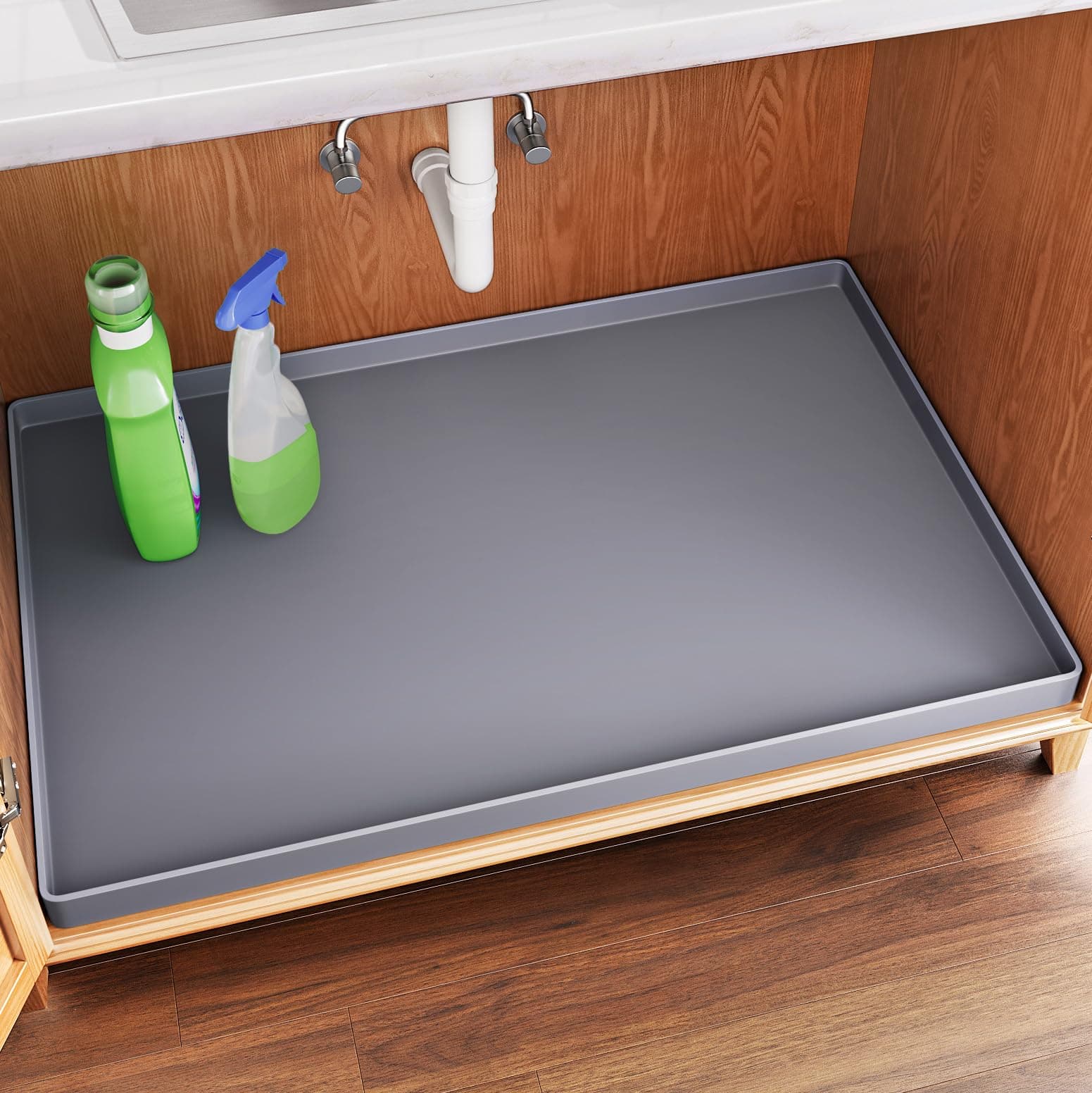 Tapete Impermeable de Silicón Aisslro para Fregadero 25" x 19" - Gris