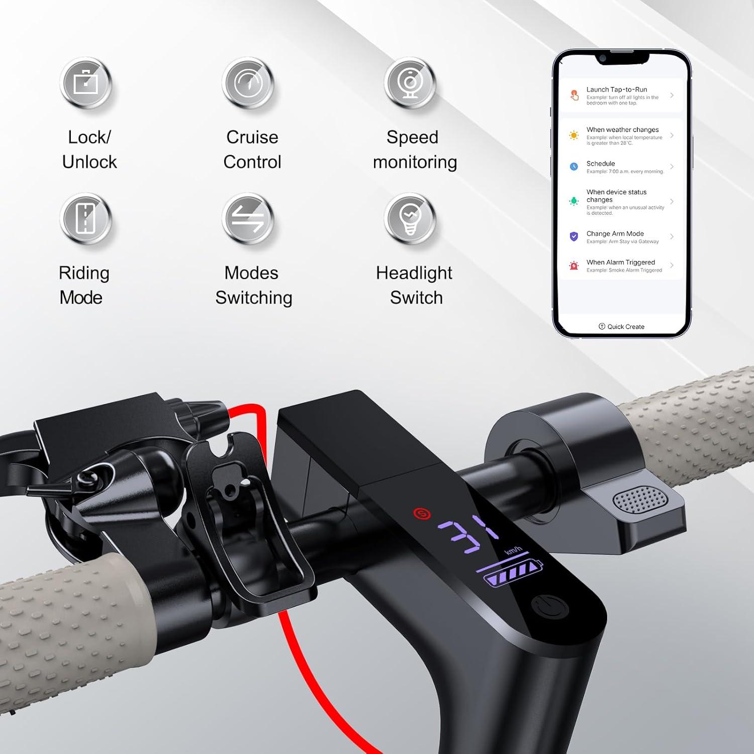 Electric Scooter - 8.5"/10'' Solid Tires, 350W/500W Motor, Up to 19-22MPH and 21-24Miles Long-Range Portable Commuting Scooter