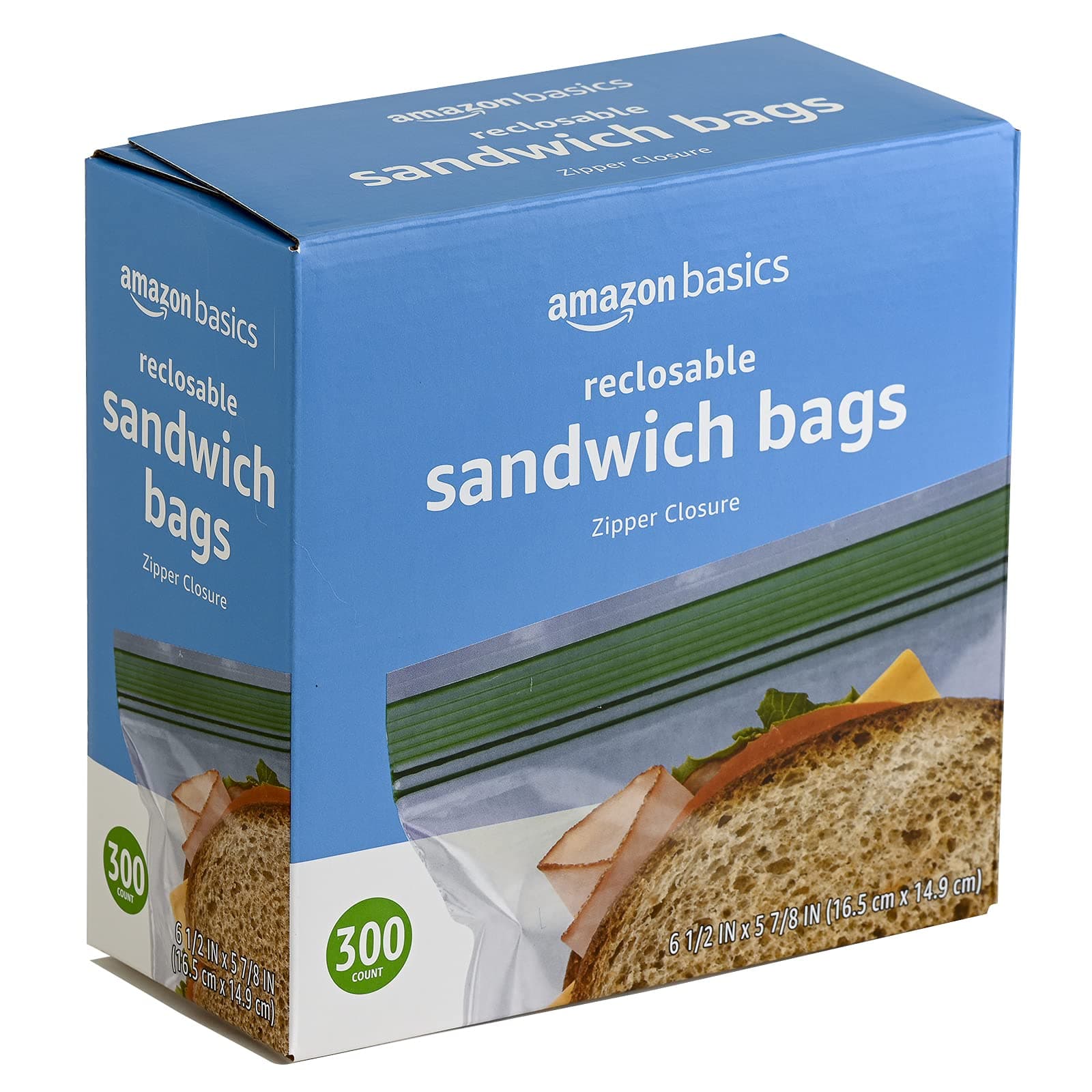 Bolsas para Sándwich Amazon Basics Doble Cierre (300 pzas)