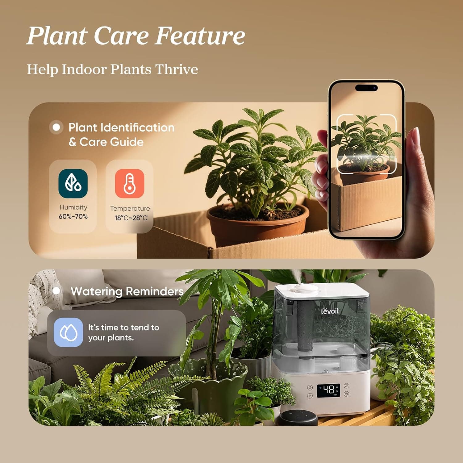 Miniatura de LEVOIT Humidifiers for Bedroom Large Room Home, (6L) Cool Mist Top Fill Essential Oil Diffuser for Baby & Plants, Smart App & Voice Control, Rapid Humidification  4