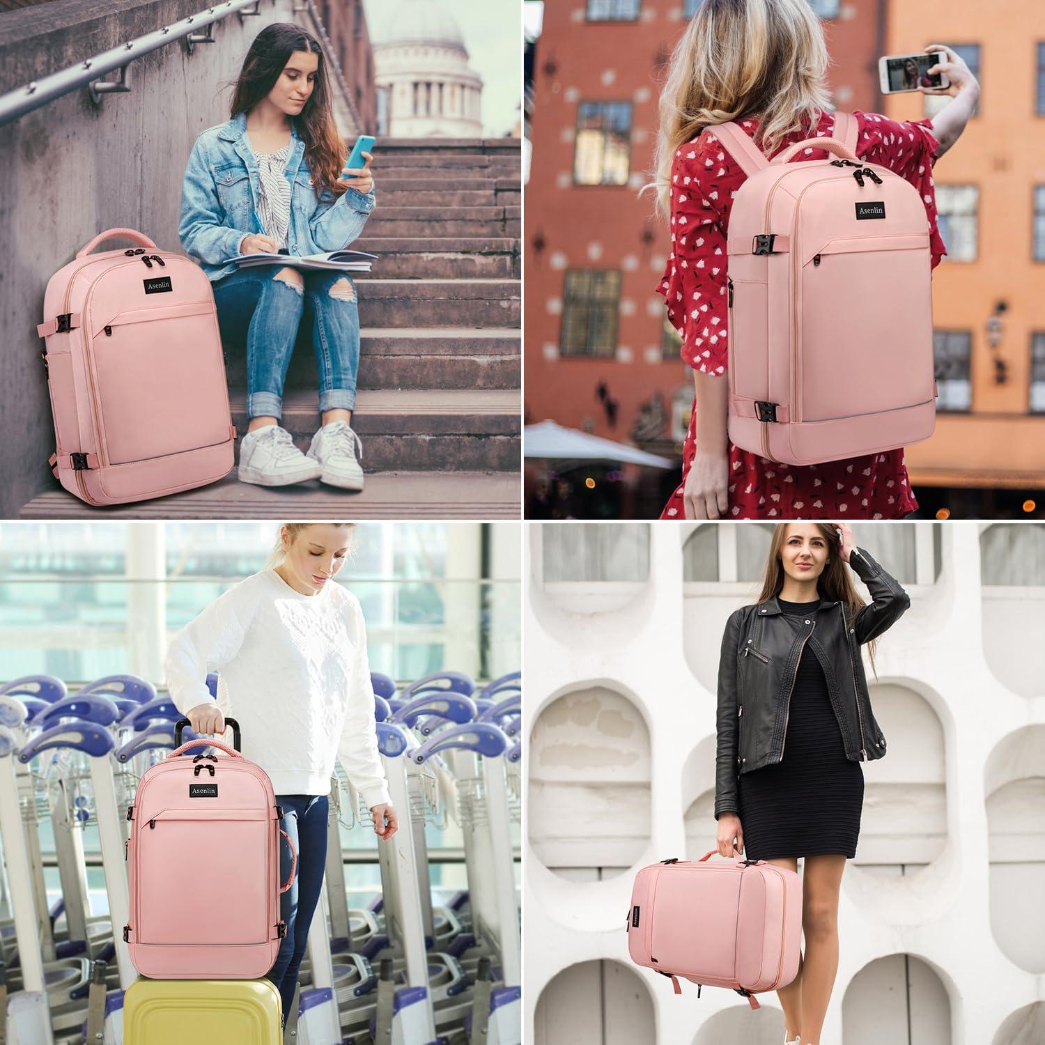 Asenlin 40L Travel Backpack for Women Men,Fit 17.3 Inch Laptop Backpack Flight Approved Luggage Carry