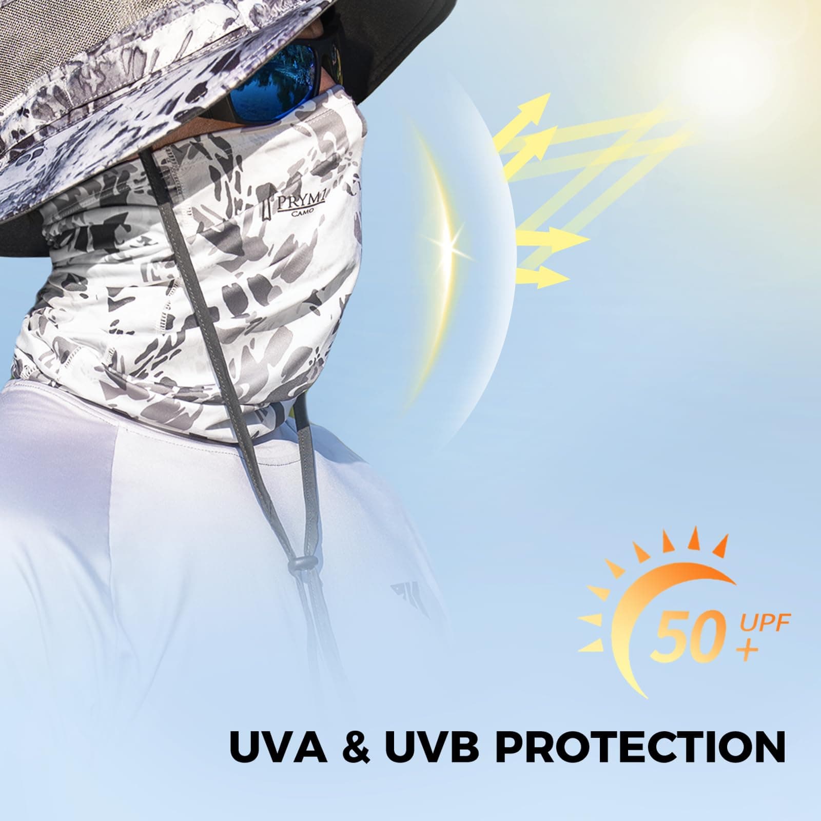 KastKing Agies Neck Gaiter Fishing UV Sun Protection Face Mask