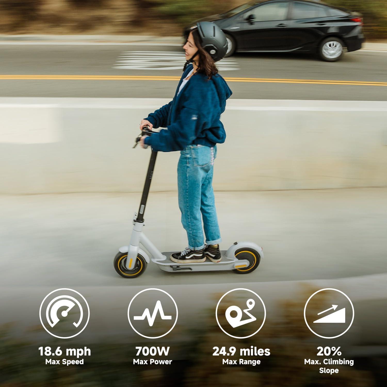 Segway Ninebot MAX Series Electric Scooter for Adults, 22-28 MPH, Up to 50 Miles Range, Dual Suspension, UL-2272 2271 Certified (G2/G3)