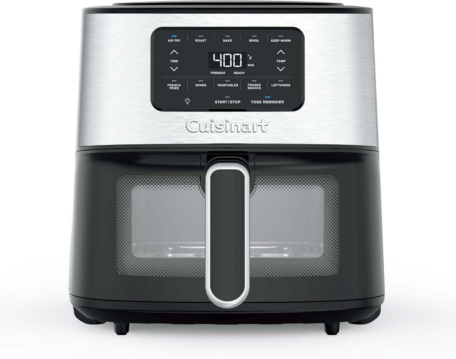 Cuisinart Air Fryer, 6-Quart Basket Large Fryer with 5 Cooking Functions to Roast, Bake, Broil, Air Fry and Keep Warm