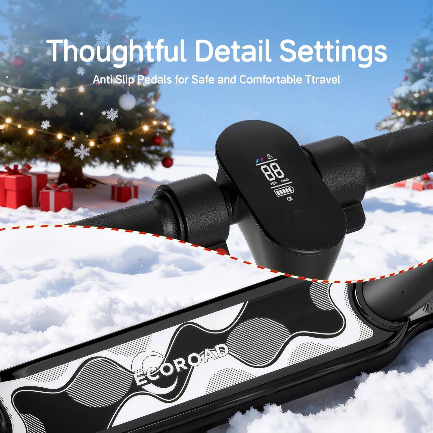 ECOROAD EK6 Kids Electric Scooter for 6-12, 3/6/10mph Speeds for Ultimate Comfort, Adjustable Height Electric Scooter