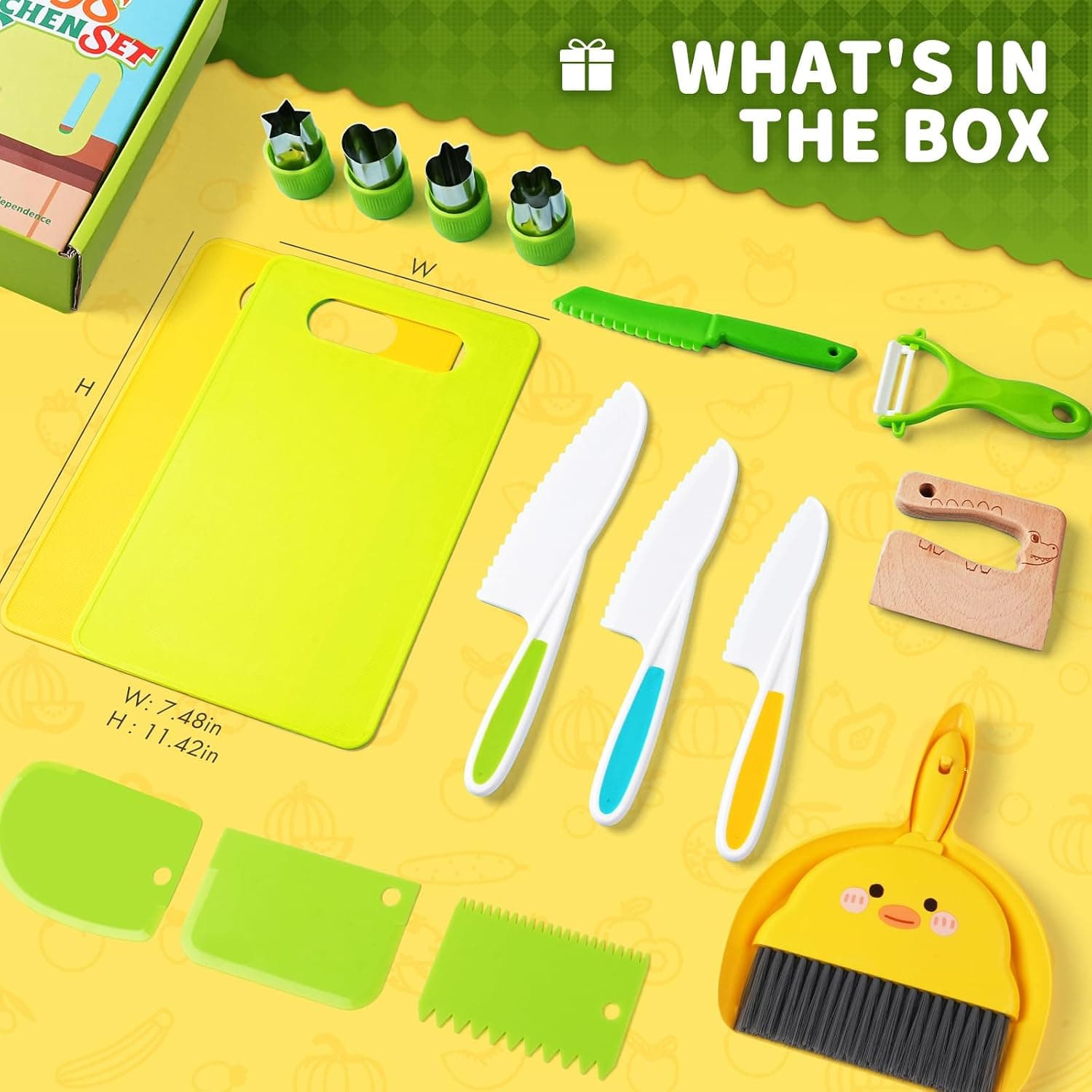 Miniatura de Kids Kitchen Tools,18 Pieces Toddler Cooking Sets Real-Montessori Cooking Set 4