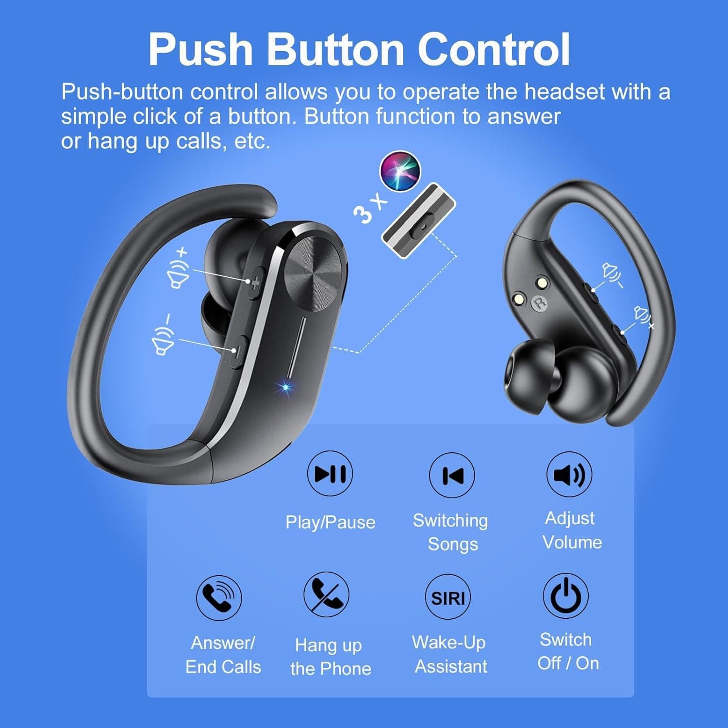 Miniatura de Ear buds Wireless Bluetooth Earbuds 2025 NEW Bluetooth 5.3 Sport Headphones 68Hrs Playtime with LED Display Powerful Bass  4