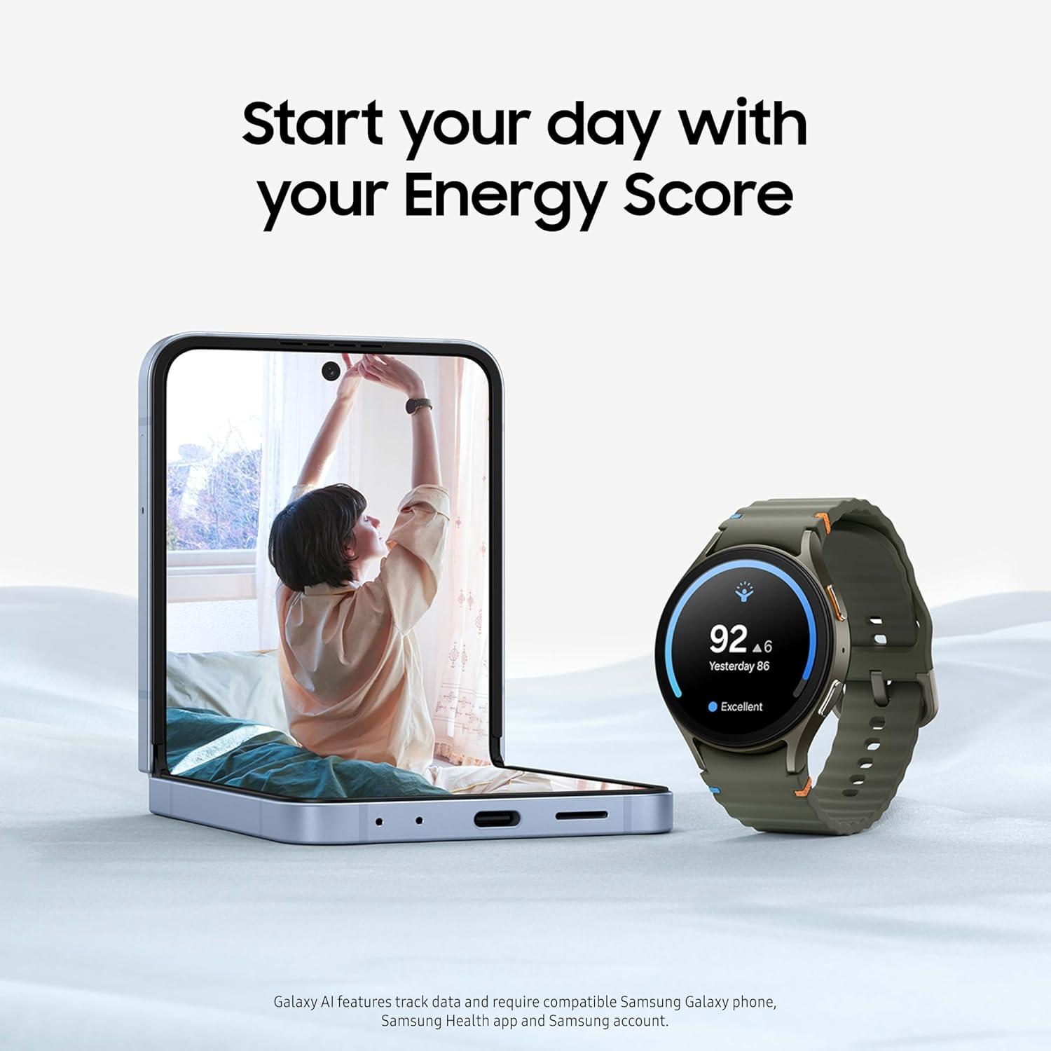 Samsung Galaxy Watch 7 40mm Bluetooth AI Smartwatch w/Energy Score, Wellness Tips, Heart Rate Tracking, Sleep Monitor, Fitness Tracker, 2024, Green 