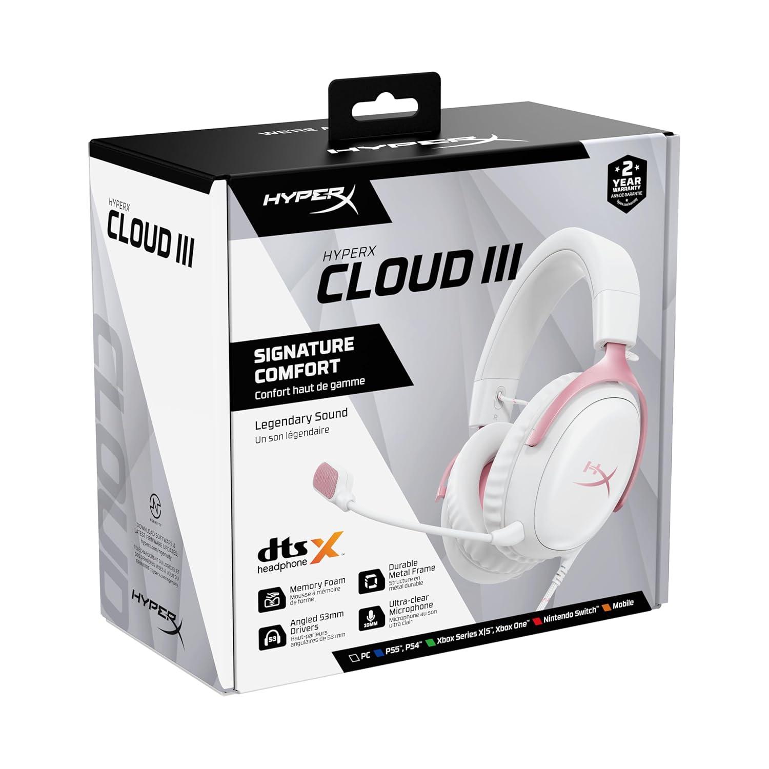 HyperX Cloud III – Wired Gaming Headset, PC, PS5, Xbox Series X|S at Amazon
