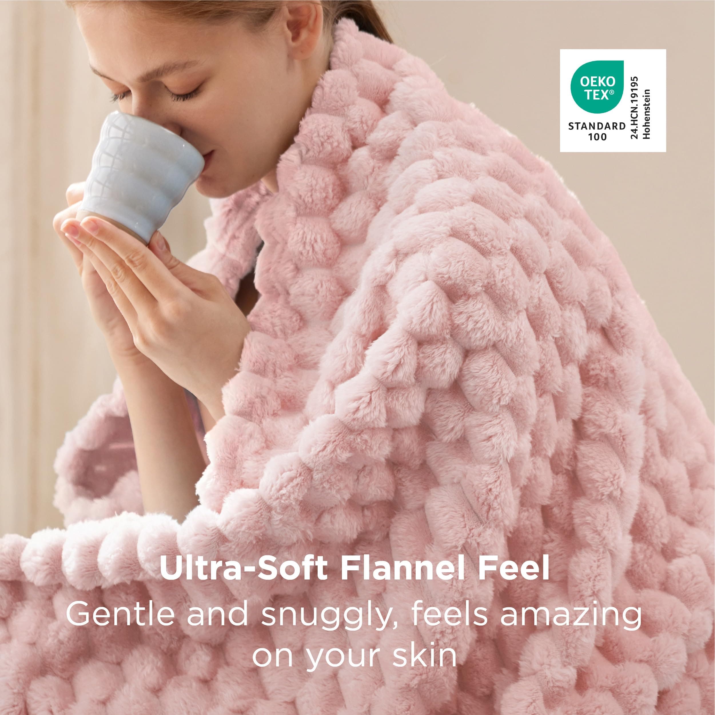 Bedsure Plush Bubble Throw Blankets