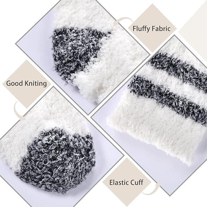 Trifabricy Fuzzy Socks for Women, Fuzzy Socks Cozy Slipper Sock for Women, Women's Winter Ultra Soft Warm Sleeping Sock