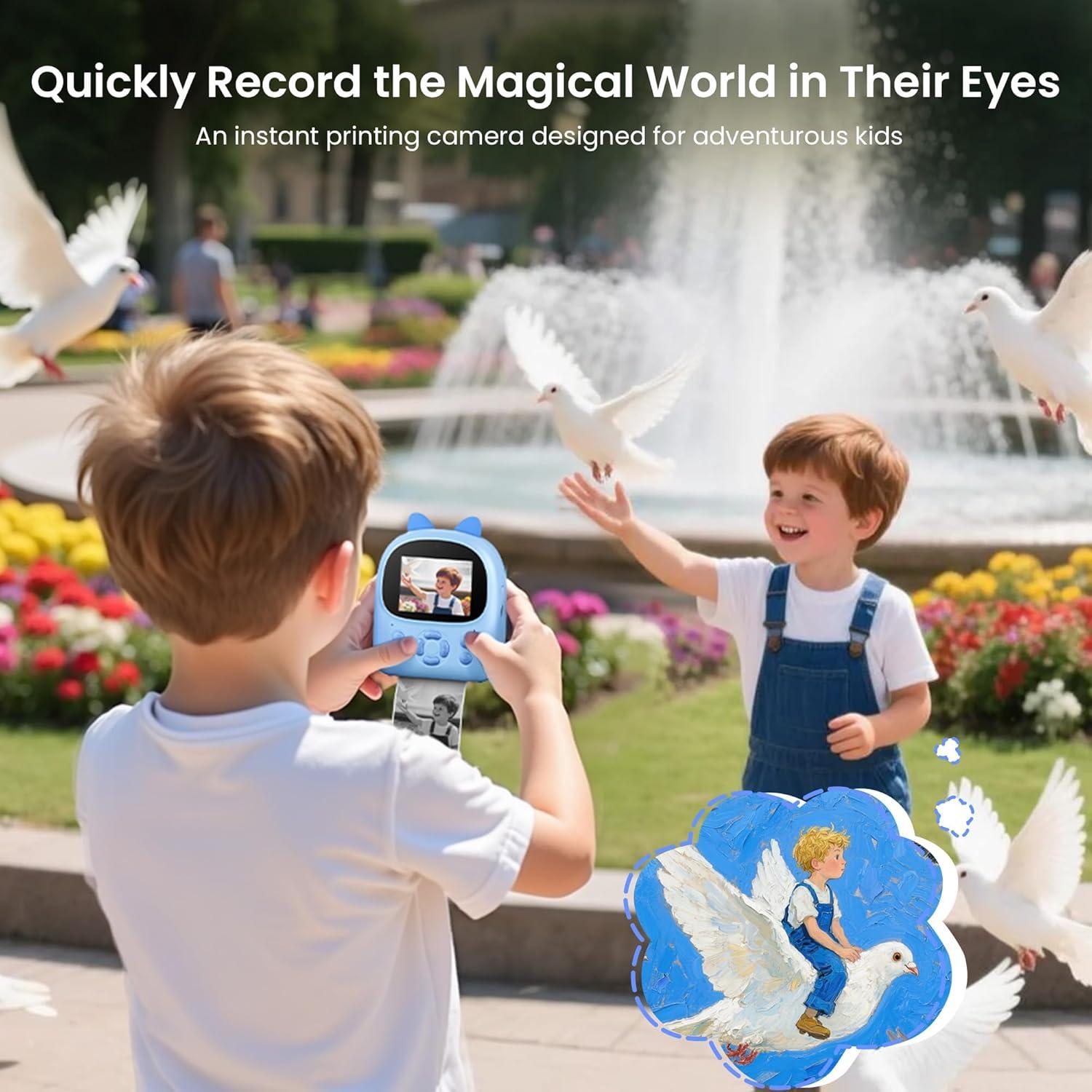 Kids Camera Instant Print Photos, Digital Instant Print Camera for Kids