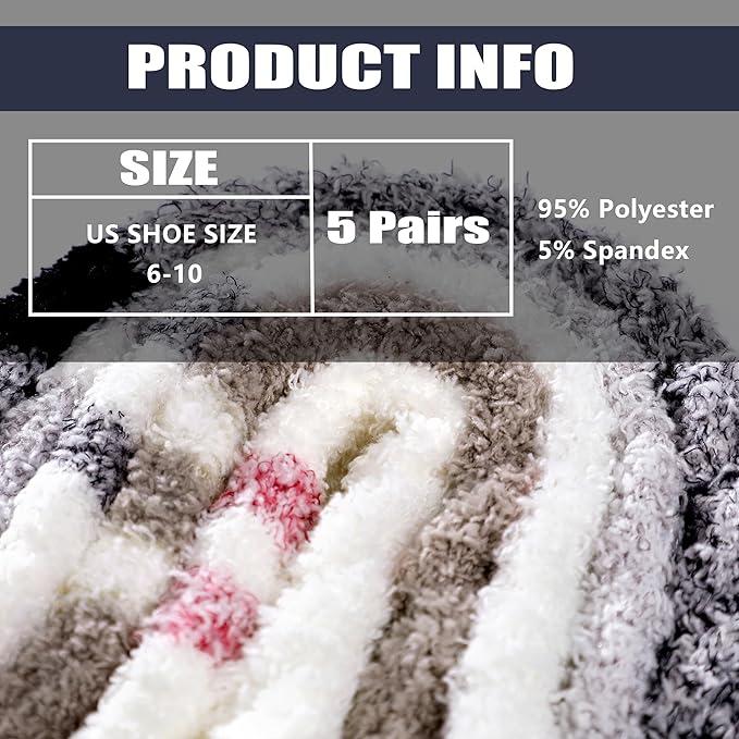 Trifabricy Fuzzy Socks for Women, Fuzzy Socks Cozy Slipper Sock for Women, Women's Winter Ultra Soft Warm Sleeping Sock
