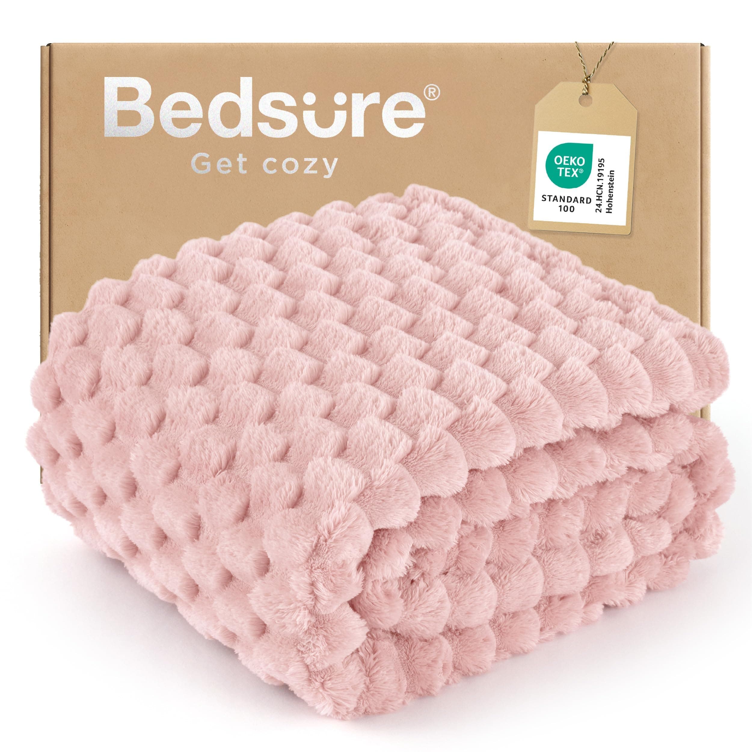 Bedsure Plush Bubble Throw Blankets
