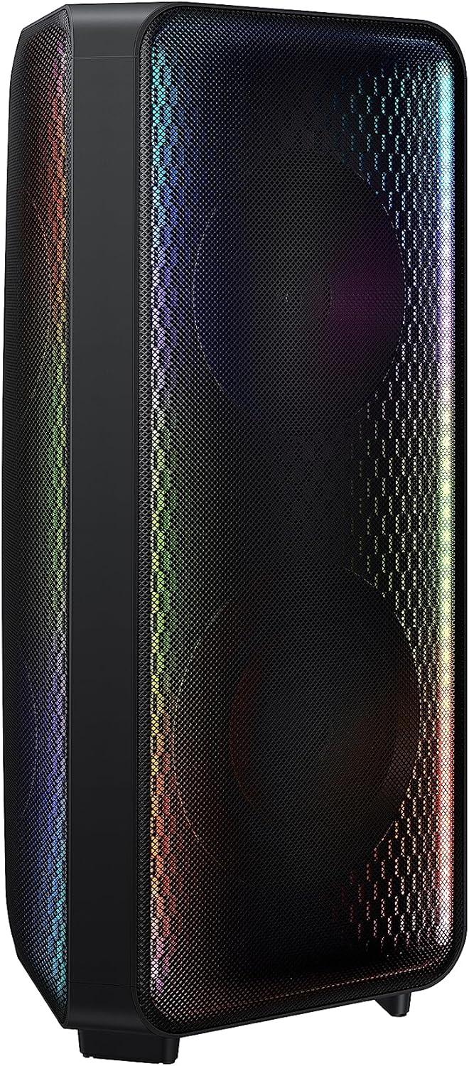 SAMSUNG MX-ST50B Sound Tower High Power Audio, 240W Floor Standing Speaker, Bi-Directional Sound, Built-In Battery, IPX5 Water Resistant, Party Light
