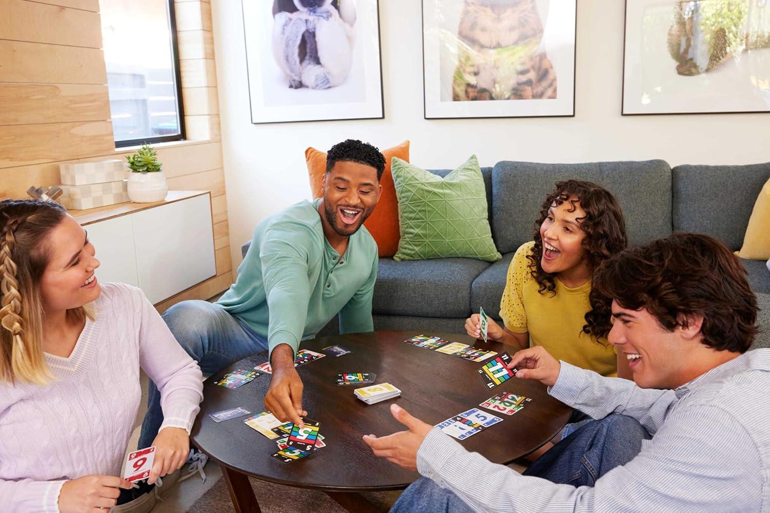 Mattel Games Phase 10 Flip Card Game, Family Card Game with Double-Sided Cards, Includes Special Color-Based Phases for 2-6 Players