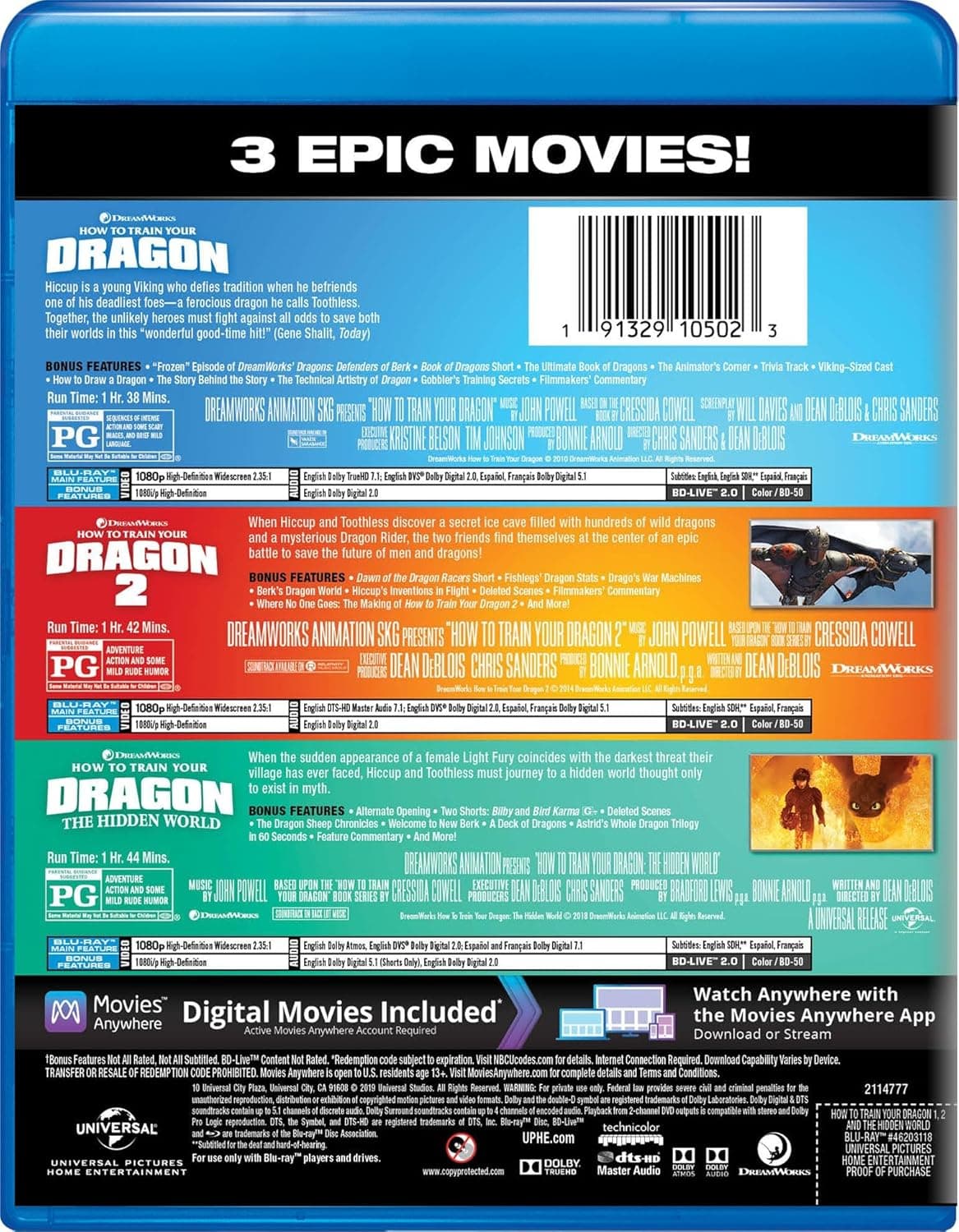 How to Train Your Dragon: 3-Movie Collection - Blu-ray + Digital