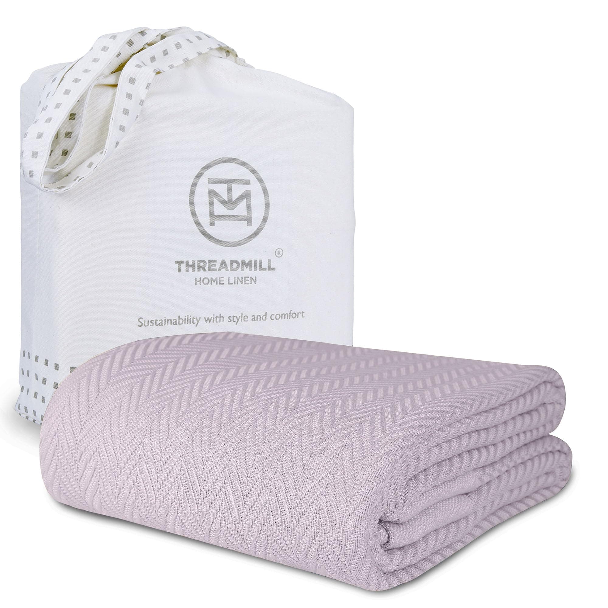 Bedsure Gentlesoft 100% Cotton Waffle Weave Blanket (White)