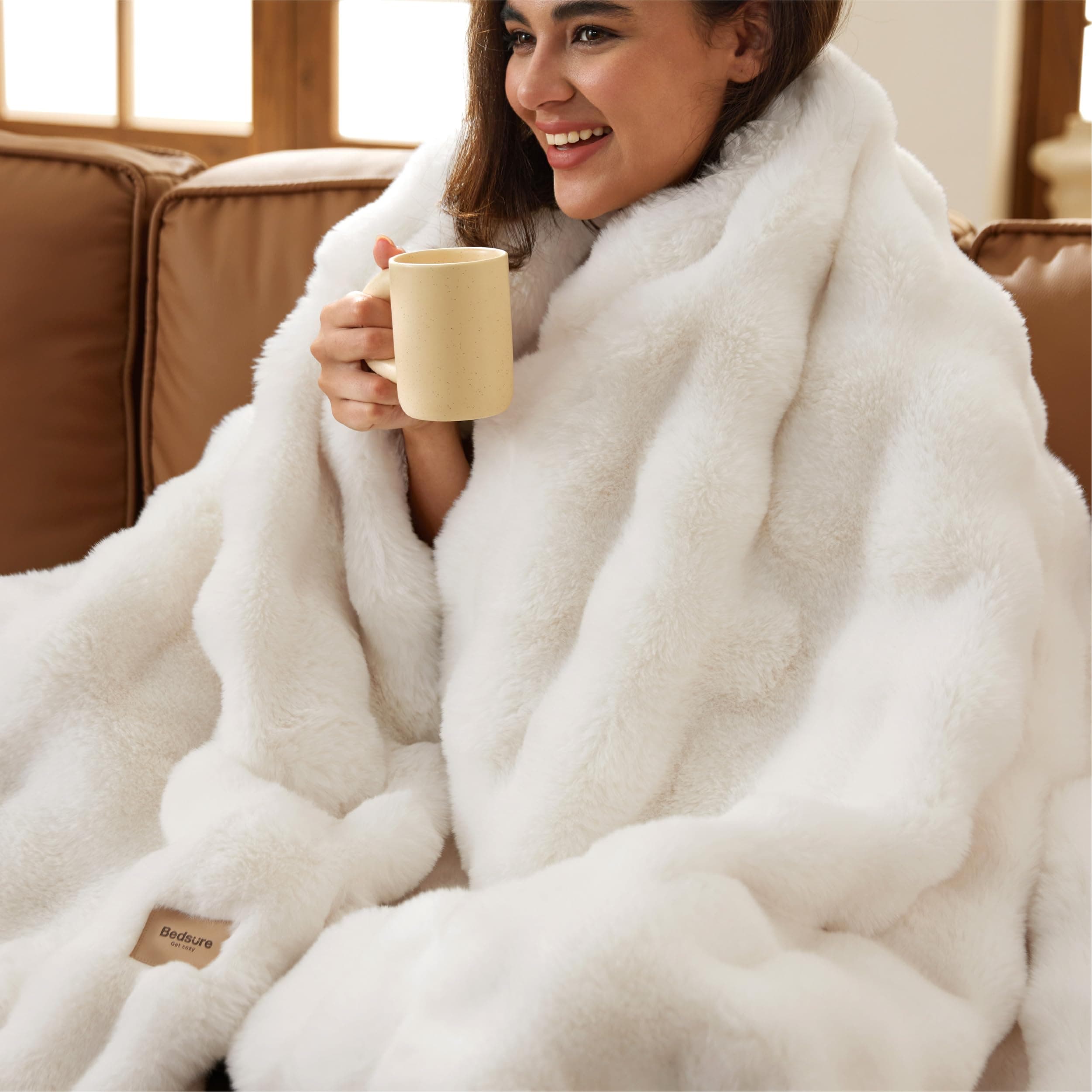 Bedsure Plush Bubble Throw Blankets