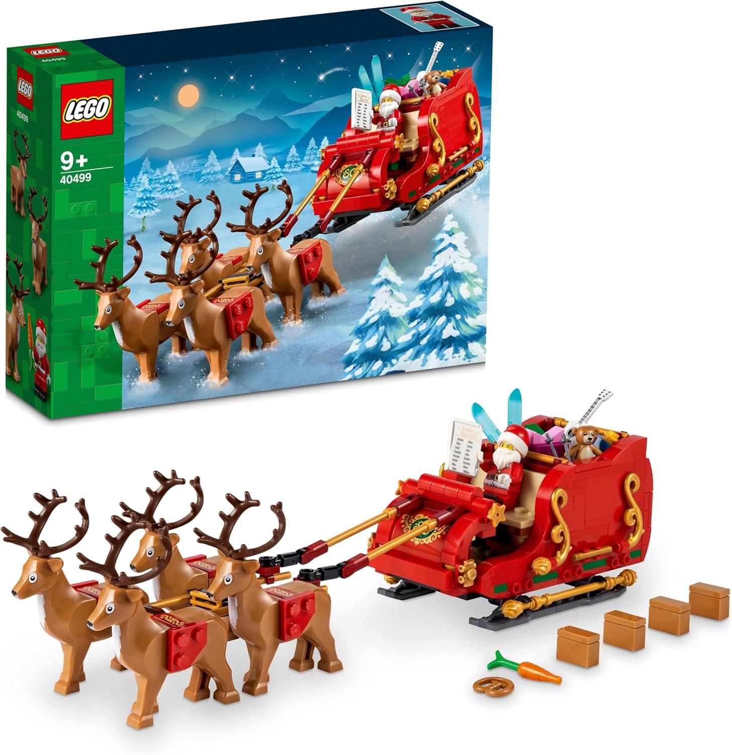 LEGO Santa's Sleigh - Building Toys for Kids, Boys & Girls, Ages 9+ - Indoor Christmas Decorations for Home W/Santa Claus Figurine & Reindeer