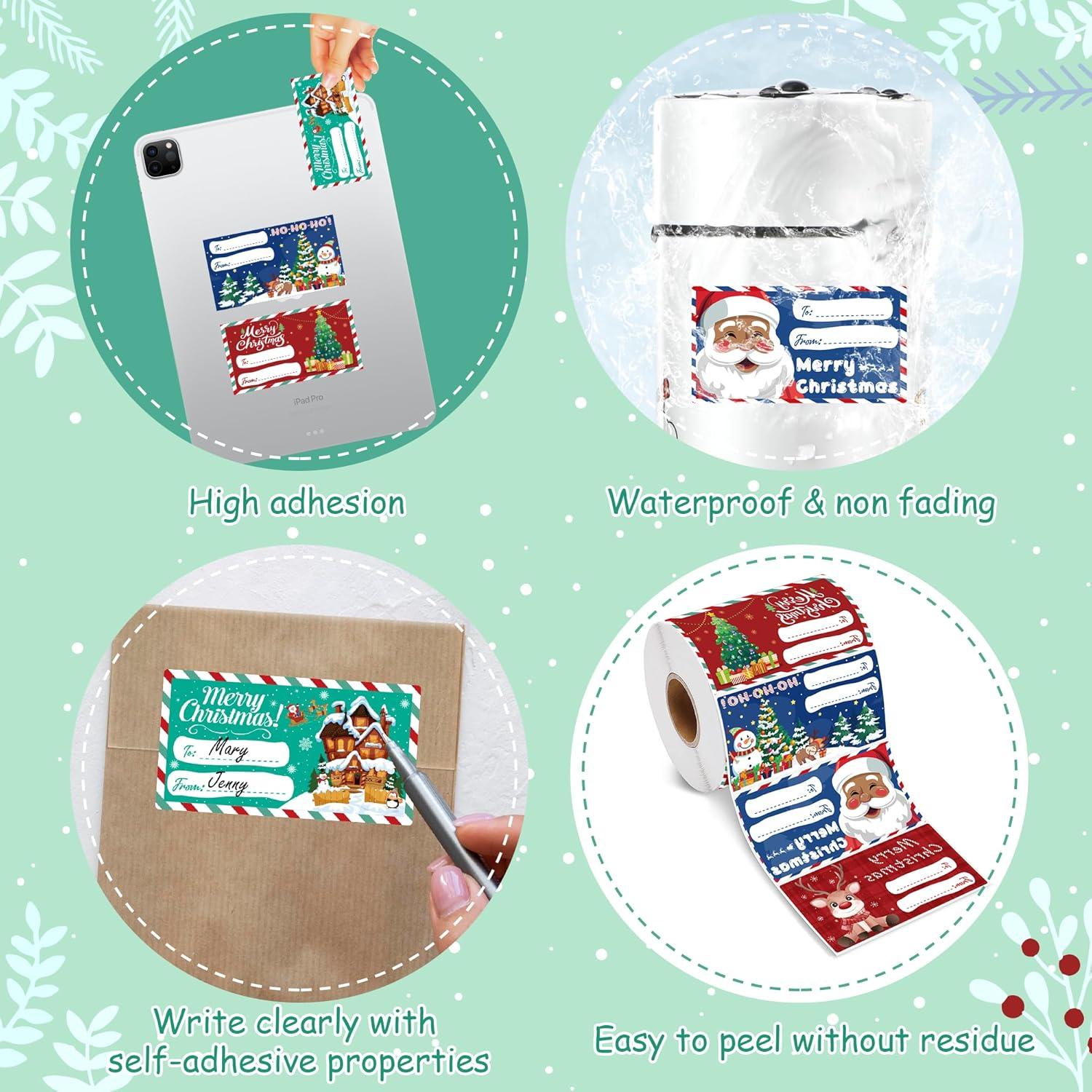 OHOME 500 PCS Christmas Gift Tags - Gift Tags for Christmas Presents - Christmas Gifts for Women Men Kids