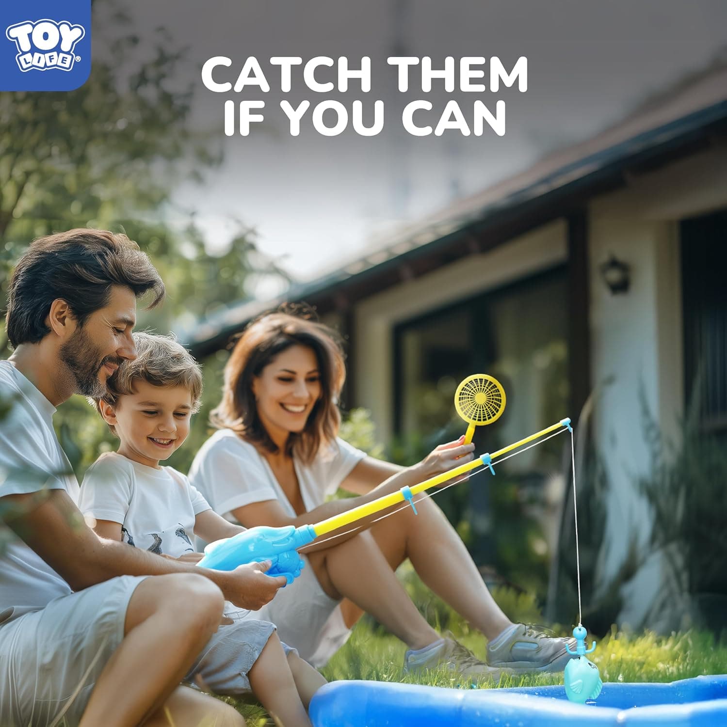 TOY Life 4-Player Magnetic Fishing Game for Kids 3-5 - Toddler Fishing Pole Set with Fish Toys - Bath & Pool Toys