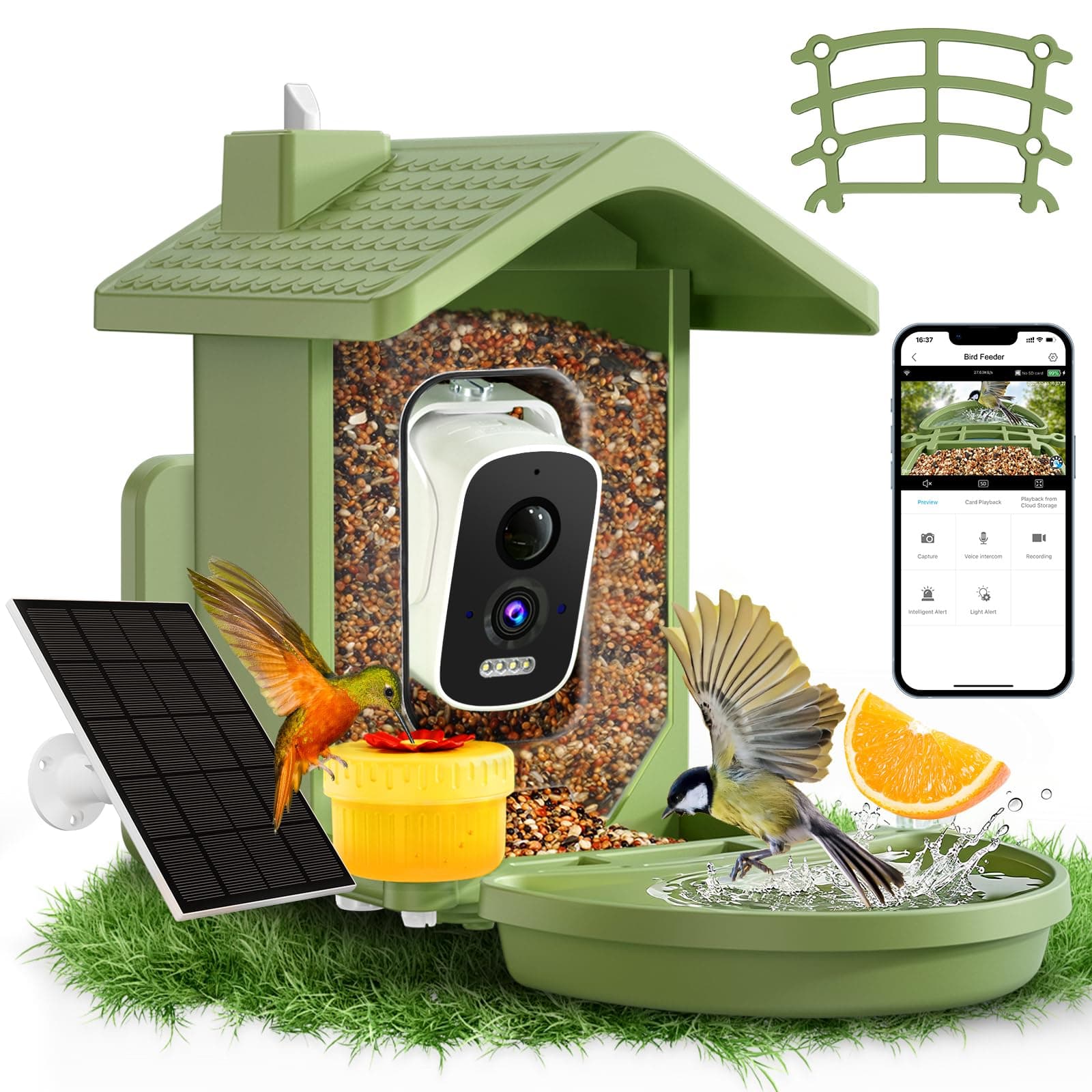 Comedero Solar Inteligente RichBird con Cámara 2.5K e IA